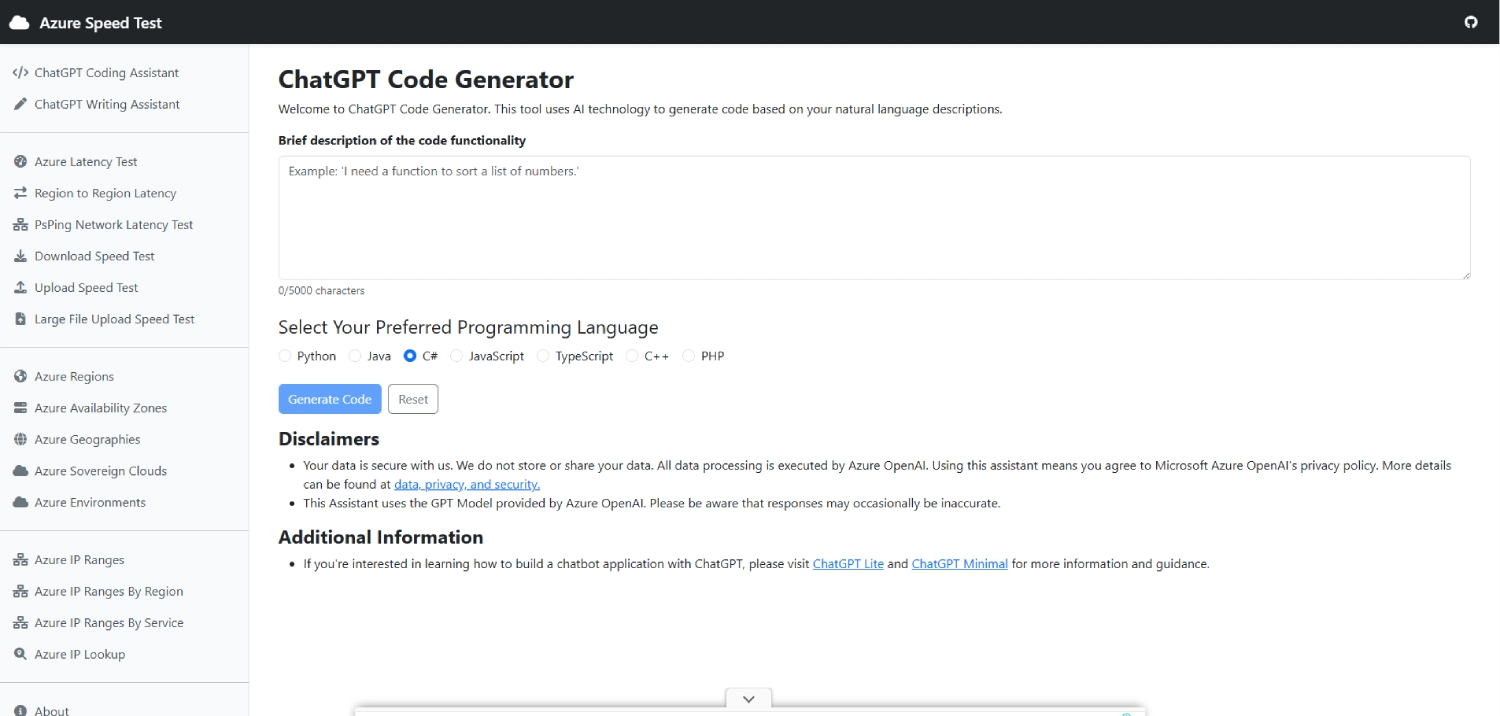 ChatGPT for Code Generation