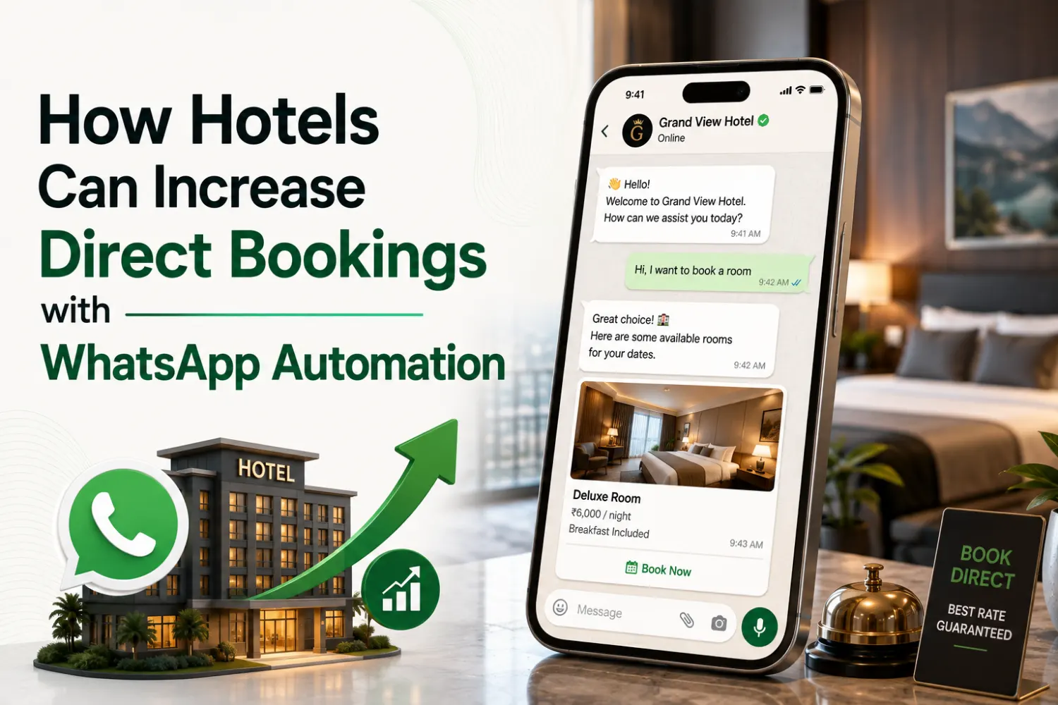 How Hotels Can Increase Direct Bookings with WhatsApp Automation