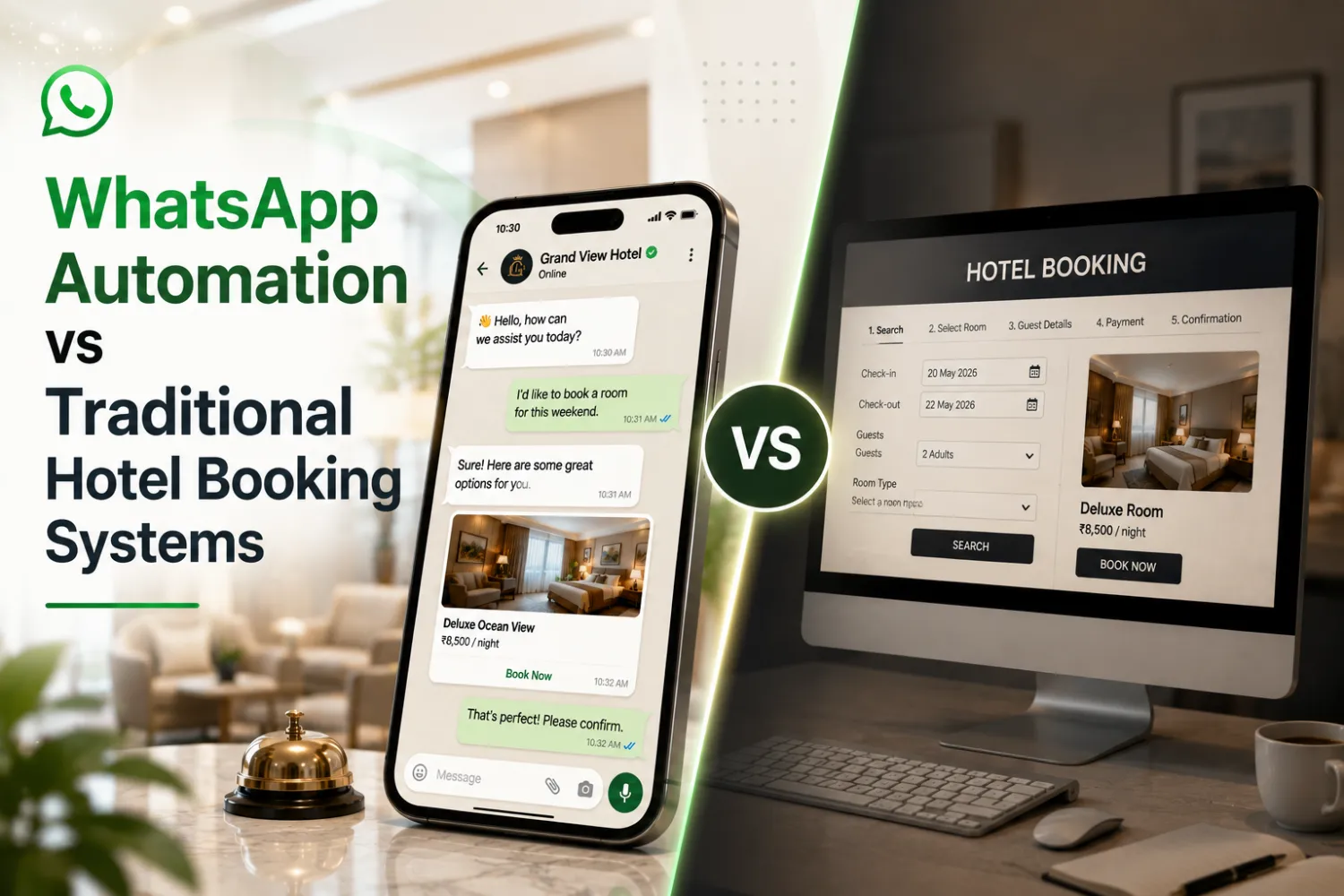 WhatsApp Automation vs Traditional Hotel Booking Systems